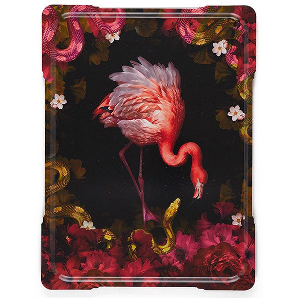 pink flamingo tray