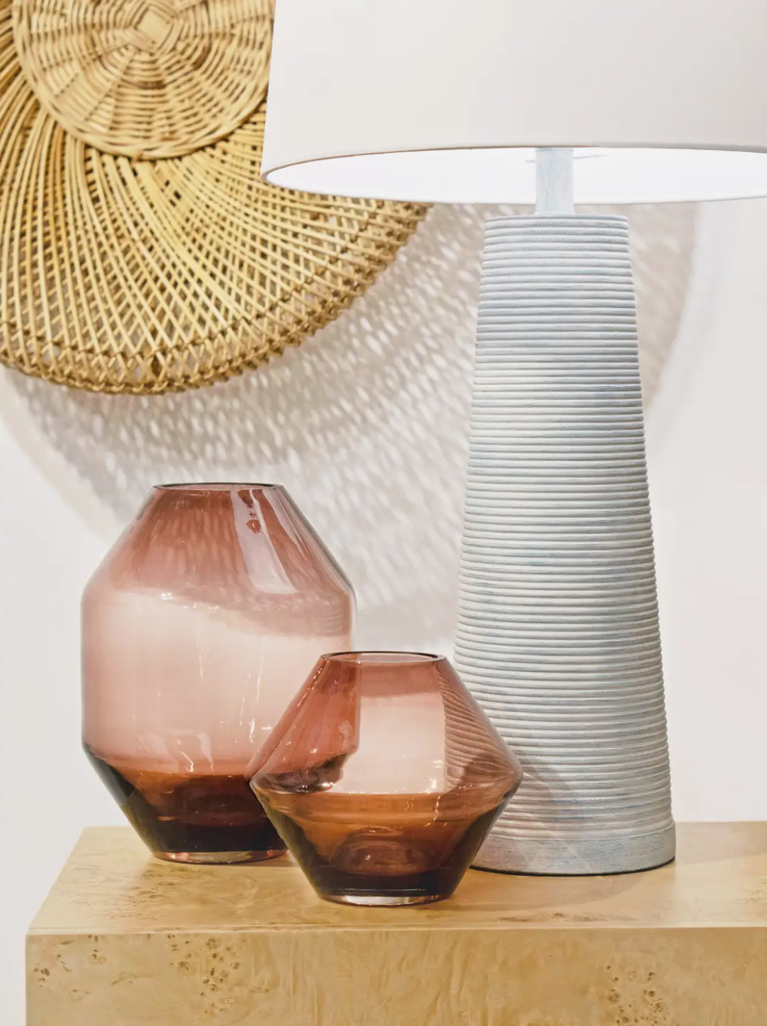 Geometric Glass Decorative Vase