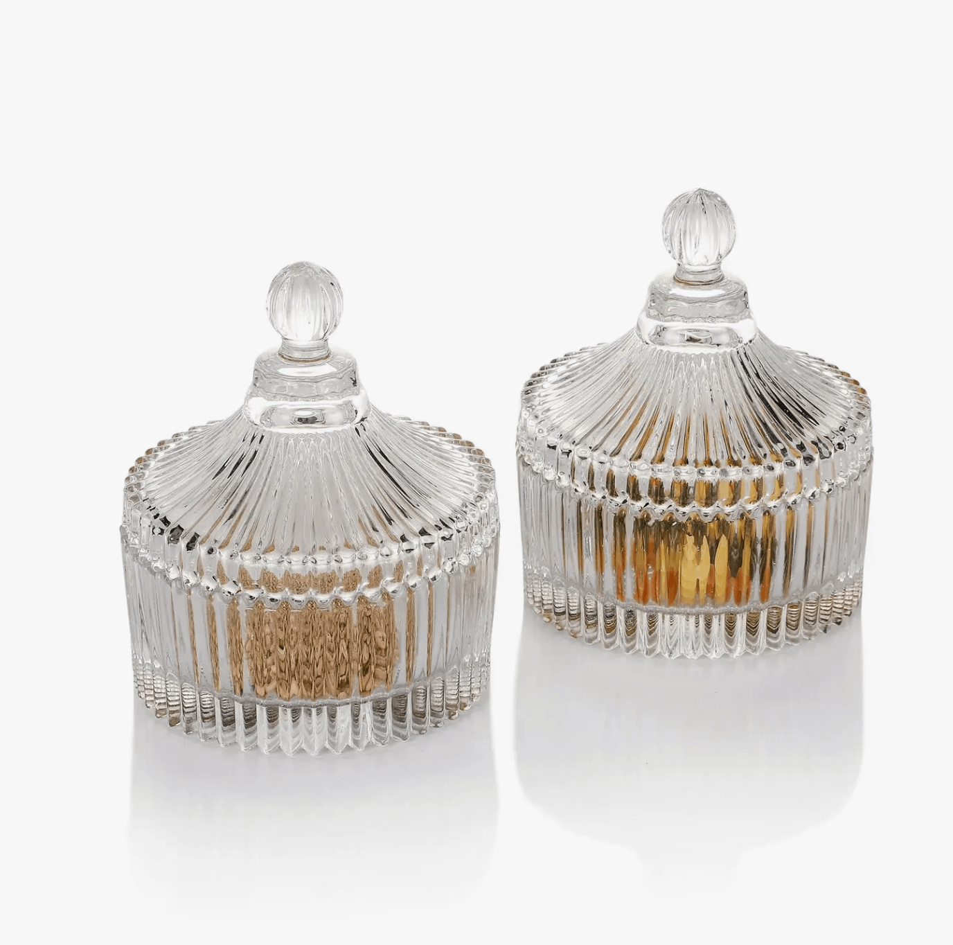 Crystal Glass Candy Jar Set of 2