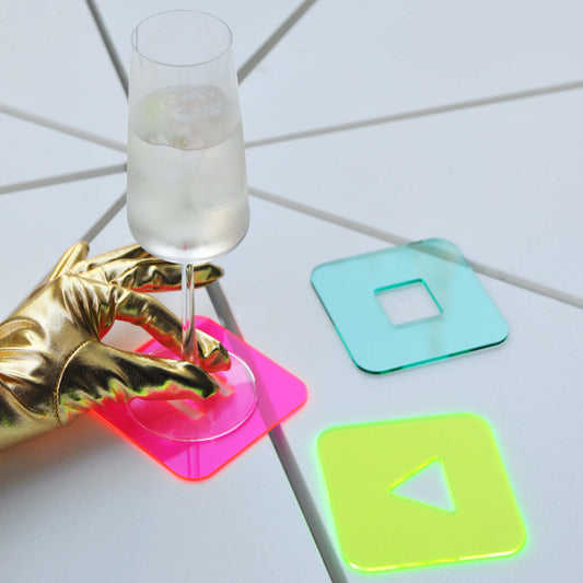 Play-Stop-Pause Acrylic Coasters