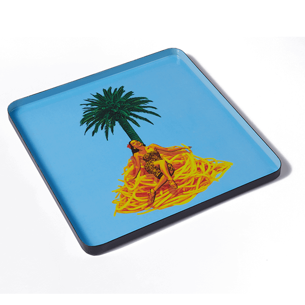 Rectangular tray of a blue pasta island 2